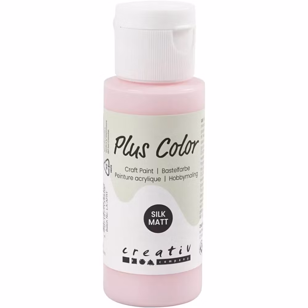 Plus Color Hobbymaling, myk rosa, 60ml/ 1 fl.