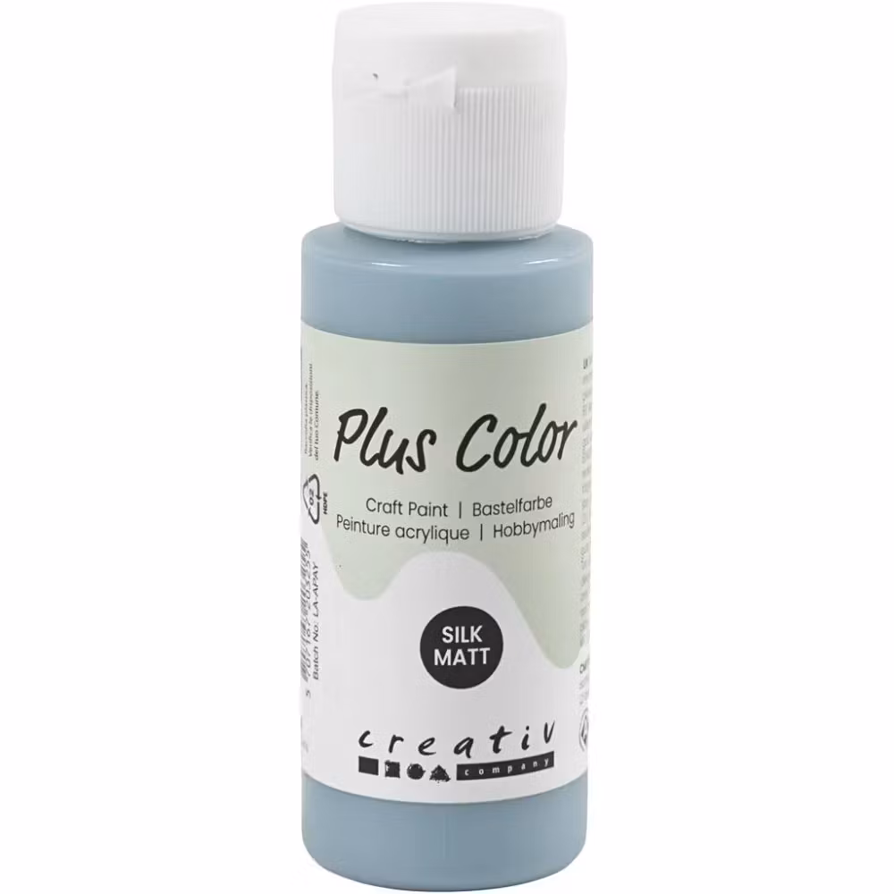 Plus Color Hobbymaling, støvete blå, 60ml/ 1 fl.
