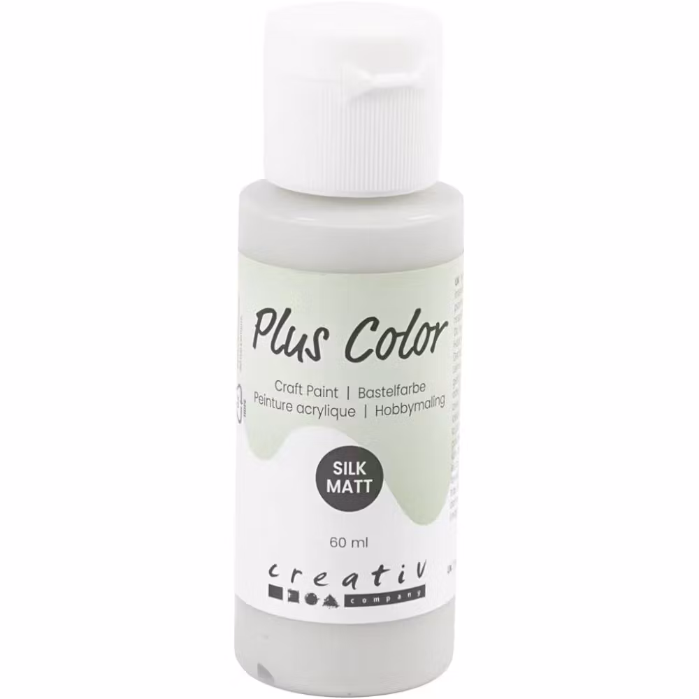 Plus Color Hobbymaling, lys grå, 60ml/ 1 fl.