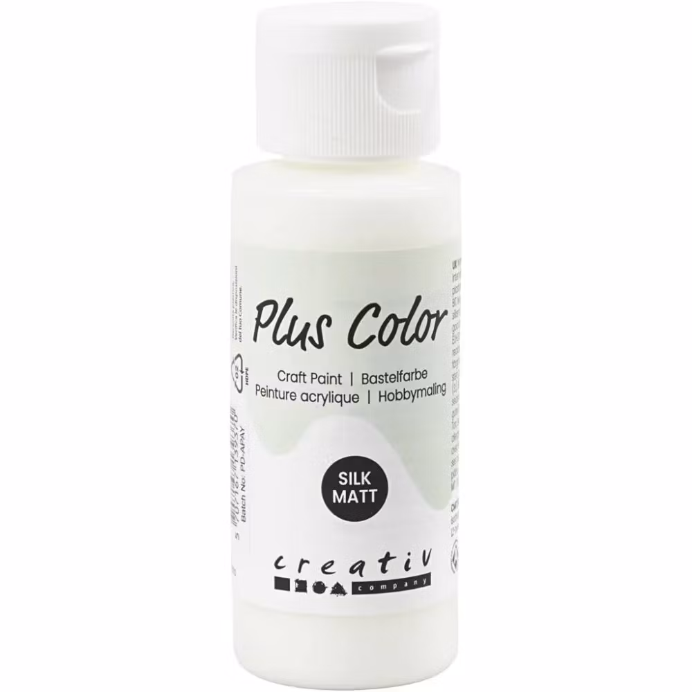 Plus Color Hobbymaling, råhvit, 60ml/ 1 fl.