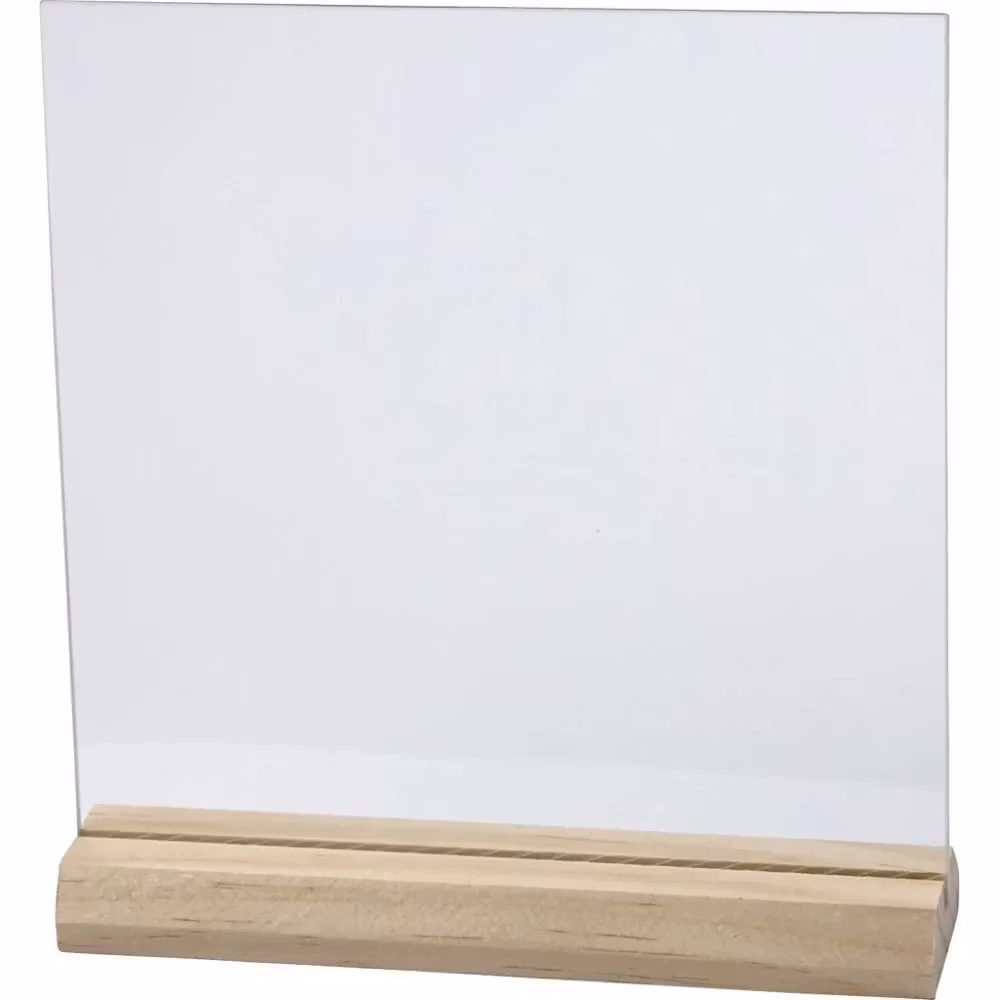 Glassplate med trefot, str. 15,5x15,5 cm, tykkelse 28 mm, 1stk.