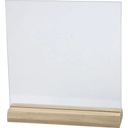 Glassplate med trefot, str. 15,5x15,5 cm, tykkelse 28 mm, 1stk.