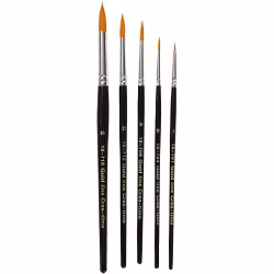 Gold Line pensler, 1+4+8+12+18, L: 17-19 cm, B: 1-7 mm, rund, 5stk./ 1 pk.