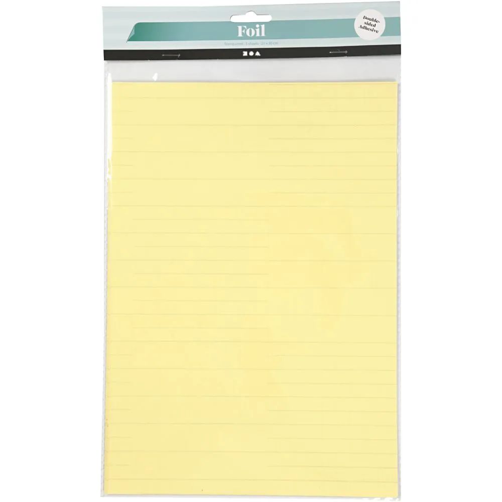 Dobbeltklebende folie, ark 210x297 mm, 5ark/ 1 pk.