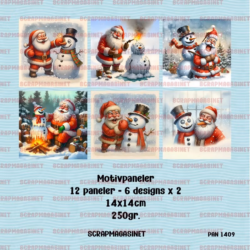 Paneler 1409 - Pakke med 12 paneler i 14x14cm