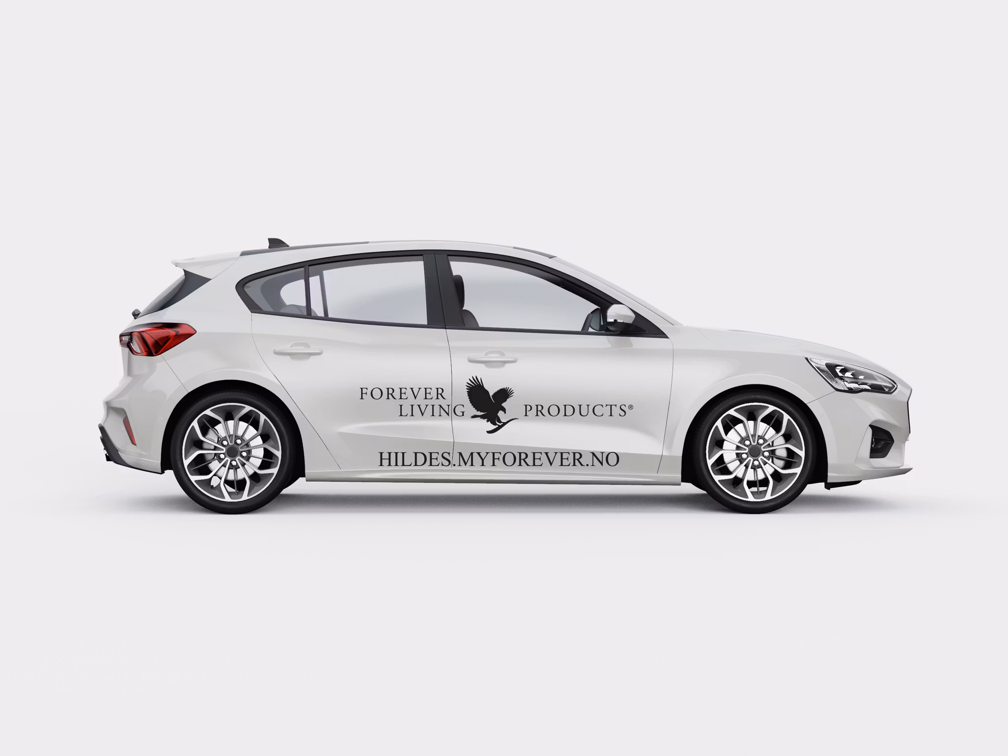 Forever Living logo bilsett 110cm -  2xlogo, 2xbutikknavn 100cm, 1x butikknavn 75cm