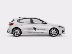 Forever Living logo bilsett 110cm -  2xlogo, 2xbutikknavn 100cm, 1x butikknavn 75cm