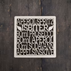 Coaster - Aperol Spritz - 3mm bjørkefiner