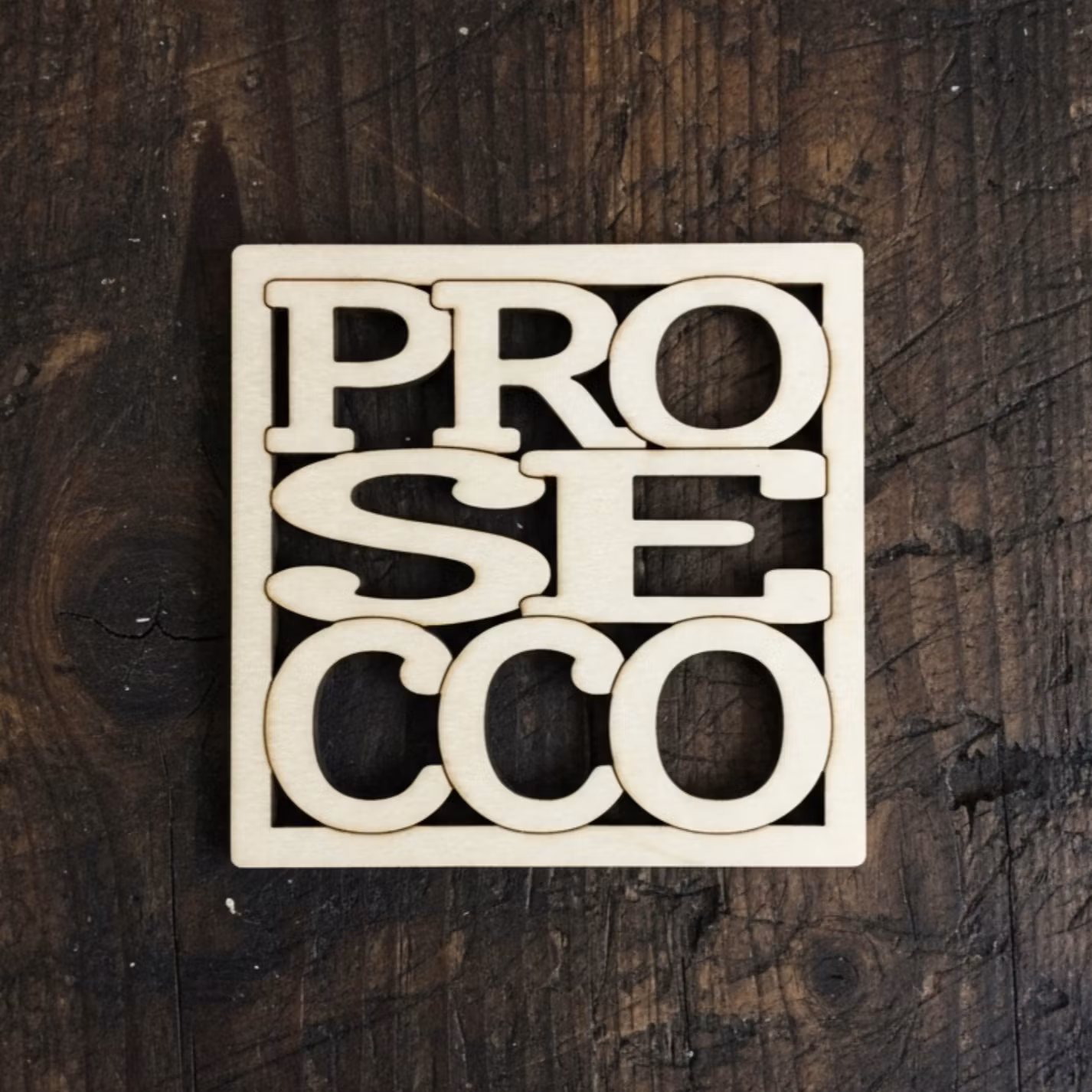 Coaster - PROSECCO - 3mm bjørkefiner