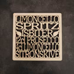Coaster - Limoncello Spritz - 3mm bjørkefiner