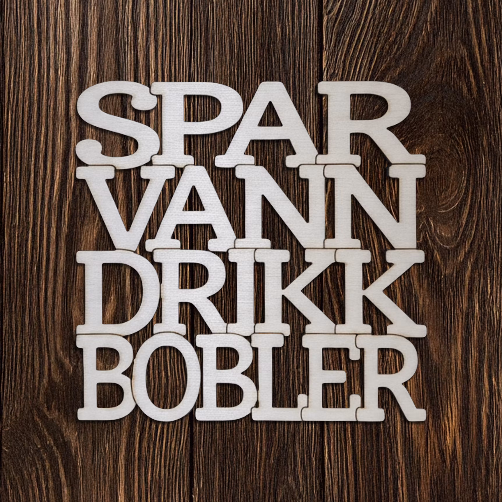 Coaster - Spar vann drikk bobler - 3mm bjørkefiner