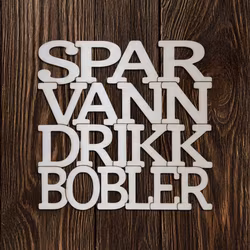 Coaster - Spar vann drikk bobler - 3mm bjørkefiner