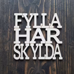 Coaster - Fylla har skylda - 3mm bjørkefiner