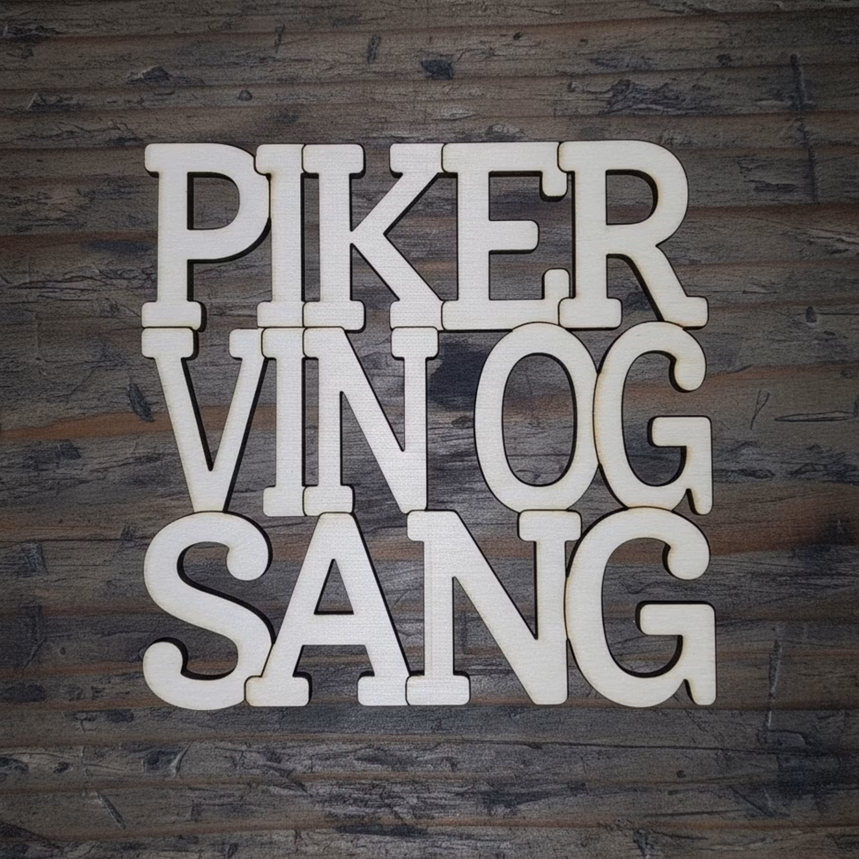 Coaster - Piker vin og sang - 3mm bjørkefiner