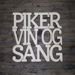 Coaster - Piker vin og sang - 3mm bjørkefiner