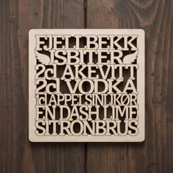 Coaster - Fjellbekk - 3mm bjørkefiner