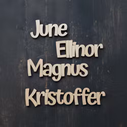 Navn / Bordkort - 3mm bjørkefiner - ATMA