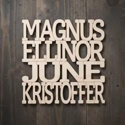 Coaster - PERSONALISERT - 3mm bjørkefiner