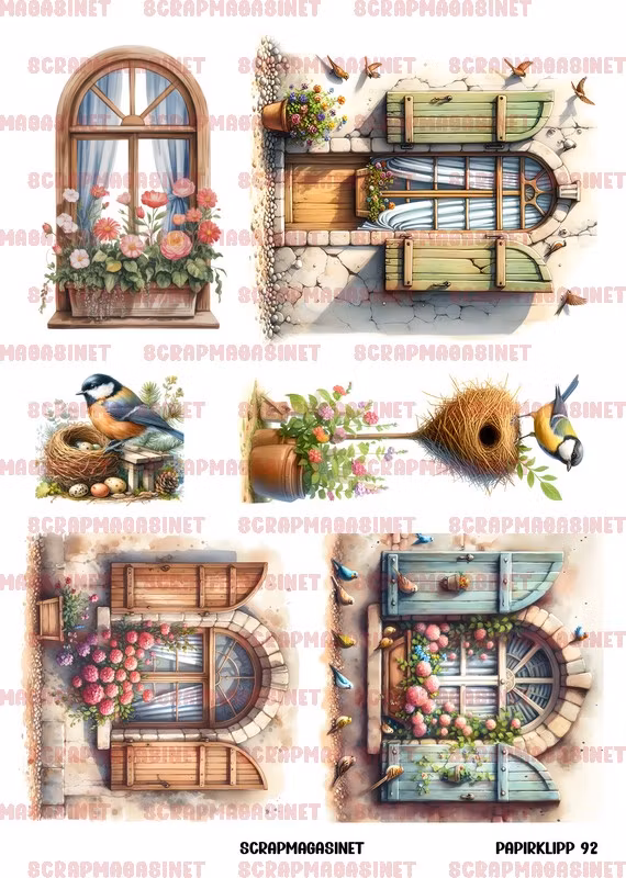 Papirklipp 92 - Buede vinduer A4