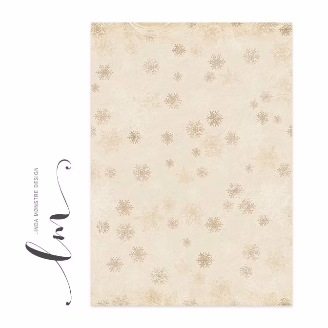 Lindadesign - Snøstjerner på beige