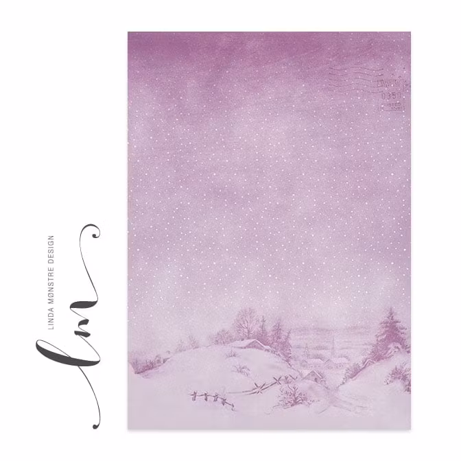 Lindadesign - Vinterlandskap lilla
