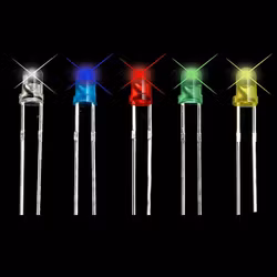 LED-DIOD ofärgad lins 10-pack 5mm
