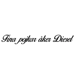 Fina pojkar åker Diesel Dekal