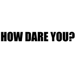 HOW DARE YOU? Decal
