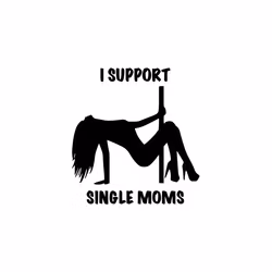 Dekal I SUPPORT SINGEL MOMS