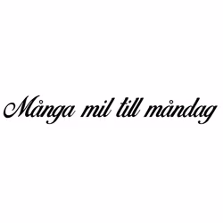 Dekal Många mil till måndag