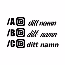 Instagram dekal med eget namn