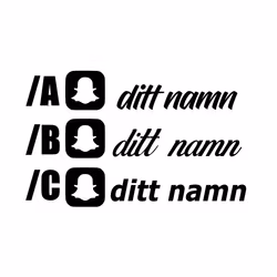Snapchat dekal med eget namn