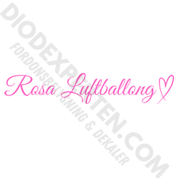 Rosa Luftballong Dekal