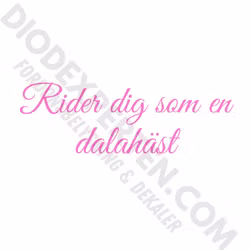 Rider dig som en dalahäst Dekal