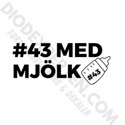 #43 MED MJÖLK Dekal