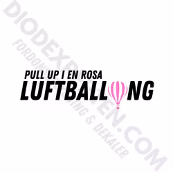 Pull up i en rosa luftballong Dekal