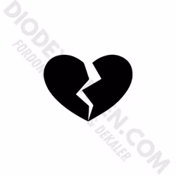 Brustet hjärta Dekal