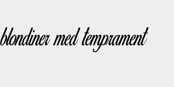 blondiner med temprament 80x15 SVART