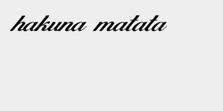 hakuna matata 94x15 SVART