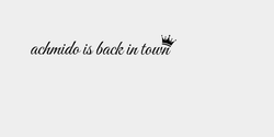 achmido is back in town 41x8 SVART