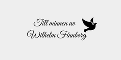 Till minnen av Wilhelm Finnborg 42x14 SVART