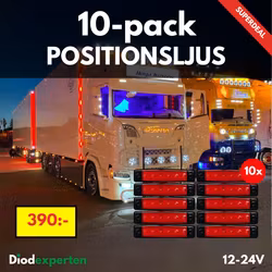 Positionsljus 10-Pack 6 LED 12-24v
