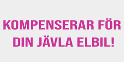 Kompenserar för   din jävla elbil 76x21 ROSA