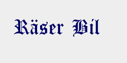 Räser Bil   67x11 MÖRKBLÅ
