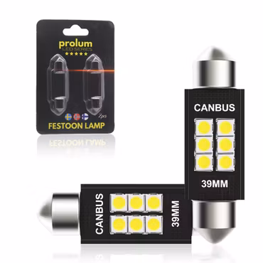 Spollampa 39 mm med Canbus STYCKVIS