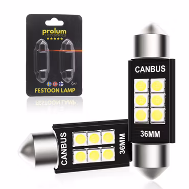 Spollampa 36 mm med Canbus