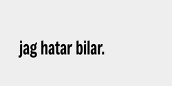 jag hatar bilar 34x8 SVART