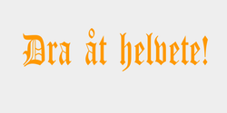 Dra åt helvete 60x12 ORANGE