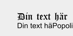 Din text här 72x18 SVART SVART