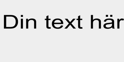 Din text här 68x12 SVART